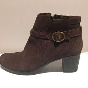 Clarks Brown Ankle Booties